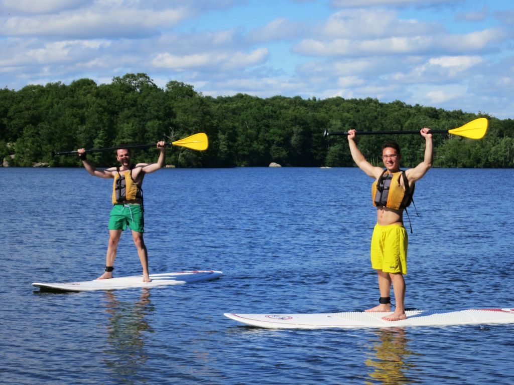 Paddle boarding at lincoln woods
