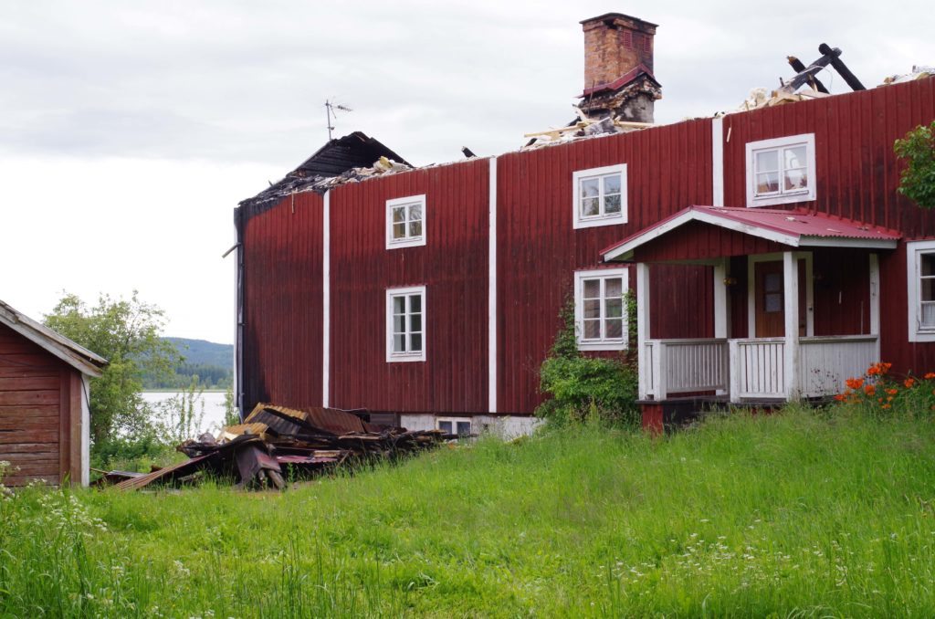 Fire damage at Stenbo